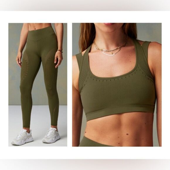 Fabletics Pants - FABLETICS Sculptknit Contour Low-Impact Dark Moss Khloe Edit Size XS